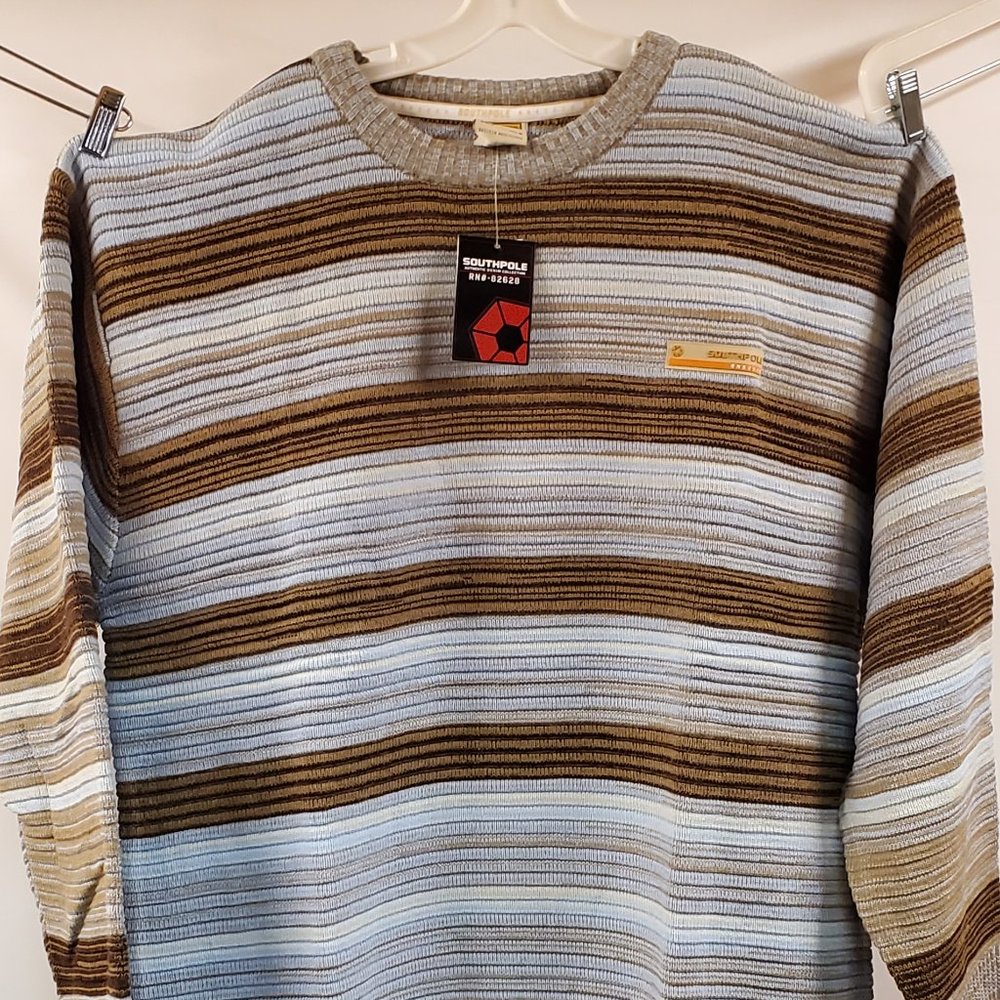 South Pole Sweaters NEW Khaki / Blue! Heavy!!